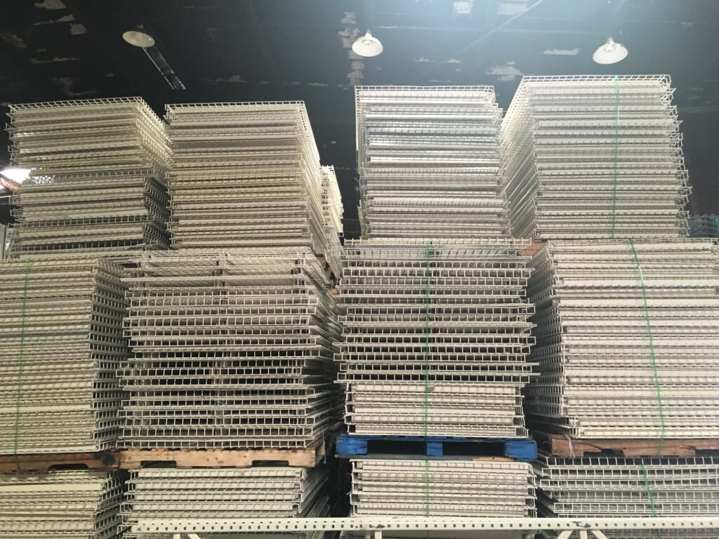 stacked wire racks