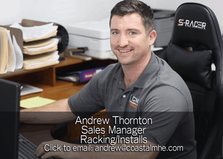 Coastal Material Handling Racking Sales Manager Andrew Thornton.
