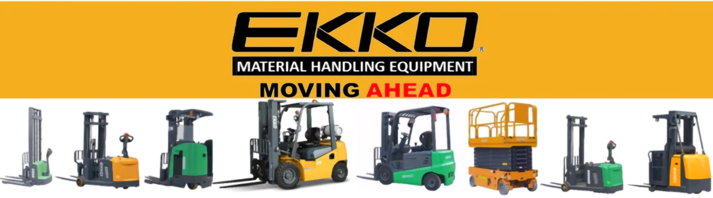 Ekko Forklifts and Material Handling Equipment display