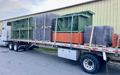 flat bed loaded with new materials