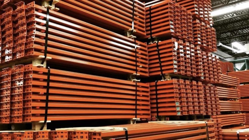 Pallet Racking - new orange racks stacks